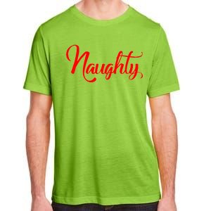 Naughty Christmas Couples Naughty and Nice Adult ChromaSoft Performance T-Shirt