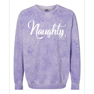 Naughty Christmas Couples Naughty and Nice Colorblast Crewneck Sweatshirt