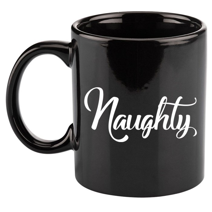 Naughty Christmas Couples Naughty and Nice 11oz C Handle Ceramic Mug