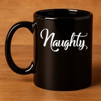 Naughty Christmas Couples Naughty and Nice 11oz C Handle Ceramic Mug