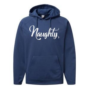 Naughty Christmas Couples Naughty and Nice Performance Fleece Hoodie