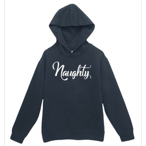 Naughty Christmas Couples Naughty and Nice Urban Pullover Hoodie