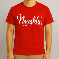 Naughty Christmas Couples Naughty and Nice T-Shirt