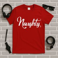 Naughty Christmas Couples Naughty and Nice T-Shirt