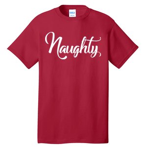 Naughty Christmas Couples Naughty and Nice Tall T-Shirt