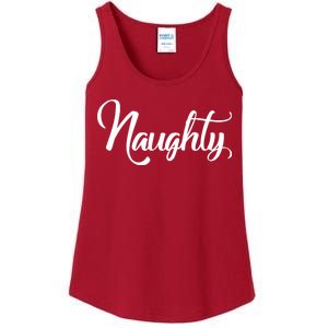 Naughty Christmas Couples Naughty and Nice Ladies Essential Tank