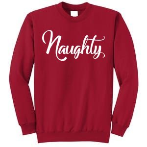 Naughty Christmas Couples Naughty and Nice Tall Sweatshirt