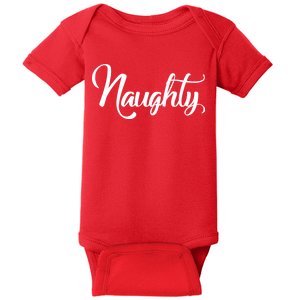 Naughty Christmas Couples Naughty and Nice Baby Bodysuit