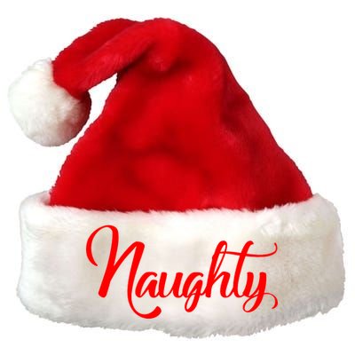 Naughty Christmas Couples Naughty and Nice Premium Christmas Santa Hat