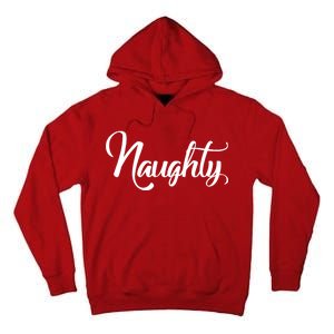 Naughty Christmas Couples Naughty and Nice Tall Hoodie