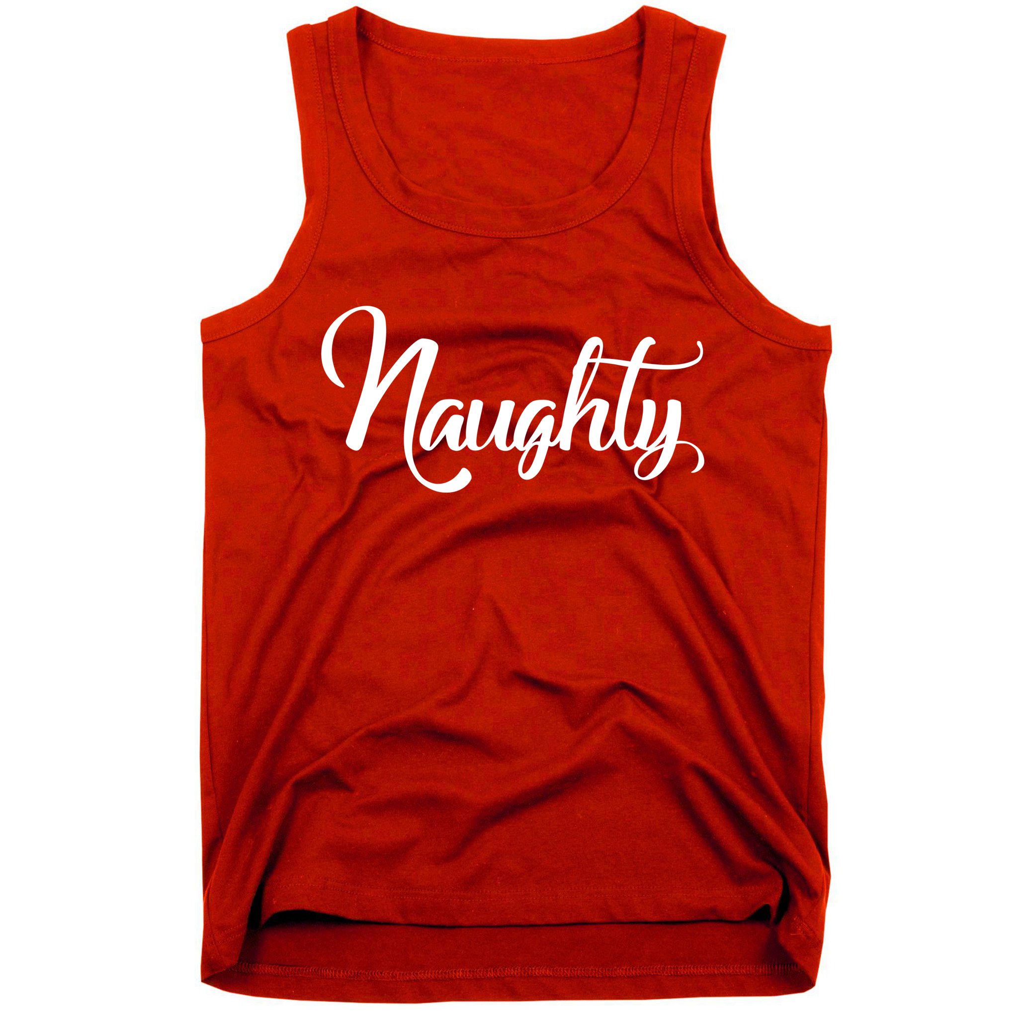 Naughty Christmas Couples Naughty and Nice Tank Top