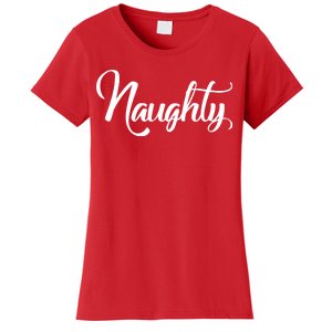 Naughty Christmas Couples Naughty and Nice Women's T-Shirt