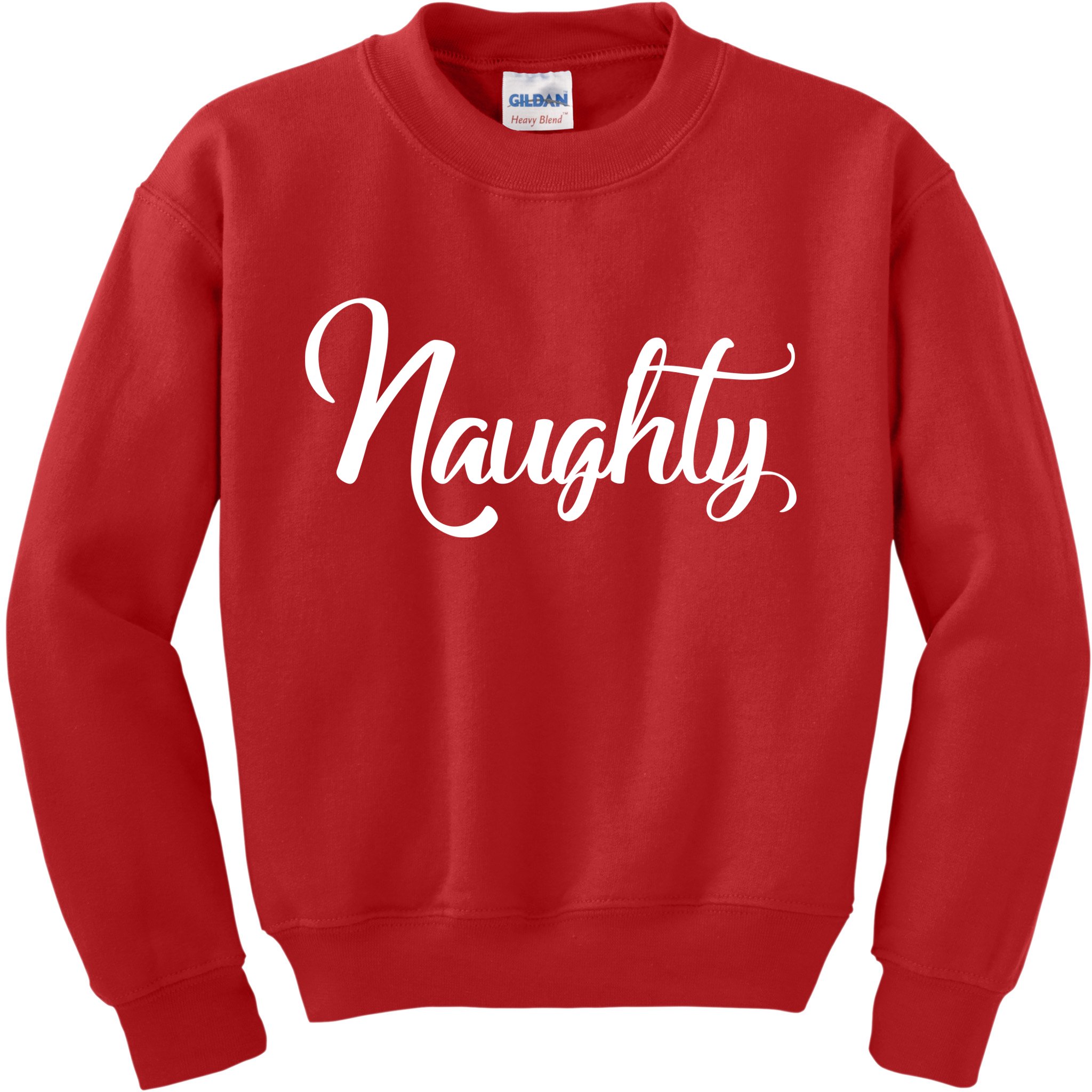 Naughty Christmas Couples Naughty and Nice Kids Sweatshirt