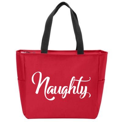 Naughty Christmas Couples Naughty and Nice Zip Tote Bag
