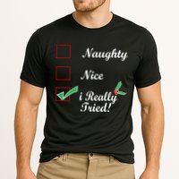 Naughty Nice I Really Tried Checklist Performance Shirt