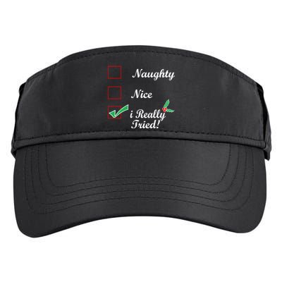 Naughty Nice I Really Tried Checklist Adult Drive Performance Visor