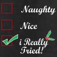 Naughty Nice I Really Tried Checklist Golf Towel