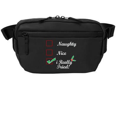 Naughty Nice I Really Tried Checklist Crossbody Pack