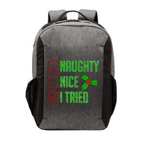 Naughty Nice I Tried Christmas Vector Backpack