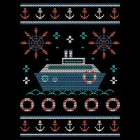 Nautical Ship Boat Ugly Christmas Sweater City Backpack