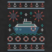 Nautical Ship Boat Ugly Christmas Sweater Adult Drive Performance Visor