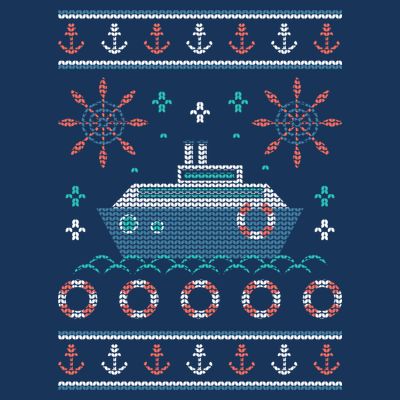 Nautical Ship Boat Ugly Christmas Sweater T-Shirt