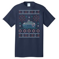 Nautical Ship Boat Ugly Christmas Sweater Tall T-Shirt