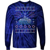 Nautical Ship Boat Ugly Christmas Sweater Tie-Dye Long Sleeve Shirt