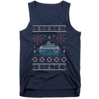 Nautical Ship Boat Ugly Christmas Sweater Tank Top