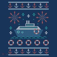 Nautical Ship Boat Ugly Christmas Sweater Tank Top