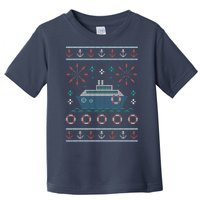 Nautical Ship Boat Ugly Christmas Sweater Toddler T-Shirt