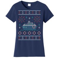 Nautical Ship Boat Ugly Christmas Sweater Women's T-Shirt