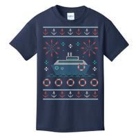 Nautical Ship Boat Ugly Christmas Sweater Kids T-Shirt