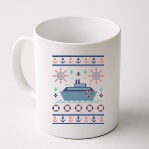 Nautical Ship Boat Ugly Christmas Sweater Coffee Mug