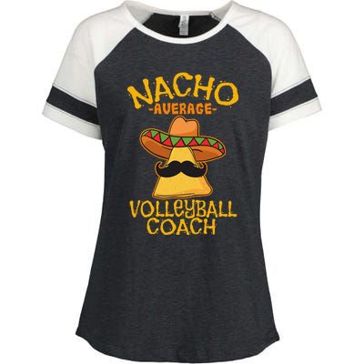 Nacho Average Volleyball Coach Mexican Trainer Cinco De Mayo Enza Ladies Jersey Colorblock Tee