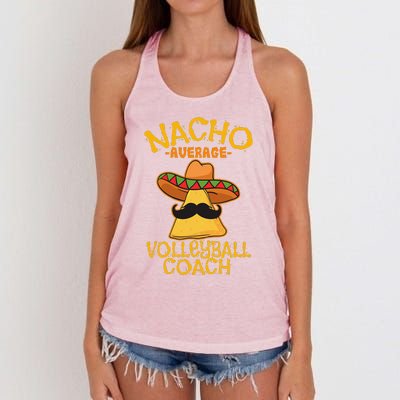 Nacho Average Volleyball Coach Mexican Trainer Cinco De Mayo Women's Knotted Racerback Tank