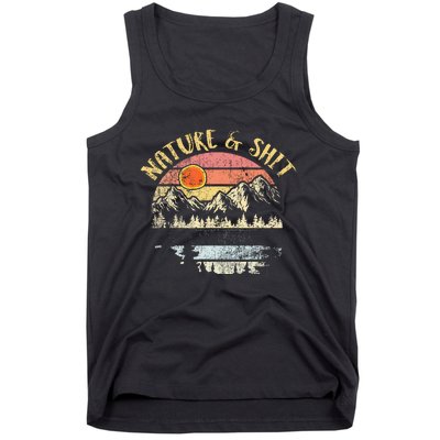 Nature AndShit Vintage Mountains Hiking Camping Tank Top