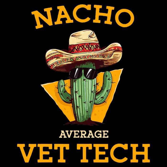 Nacho Average Vet Tech Funny Mexican Veterinary Technicians  Flat Bill Trucker Hat