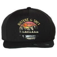 Nature AndShit Vintage Mountains Hiking Camping Wool Snapback Cap