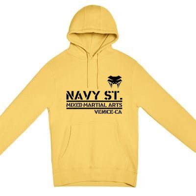 Navy St Mix Martial Arts Venice California Snake Logo Premium Pullover Hoodie