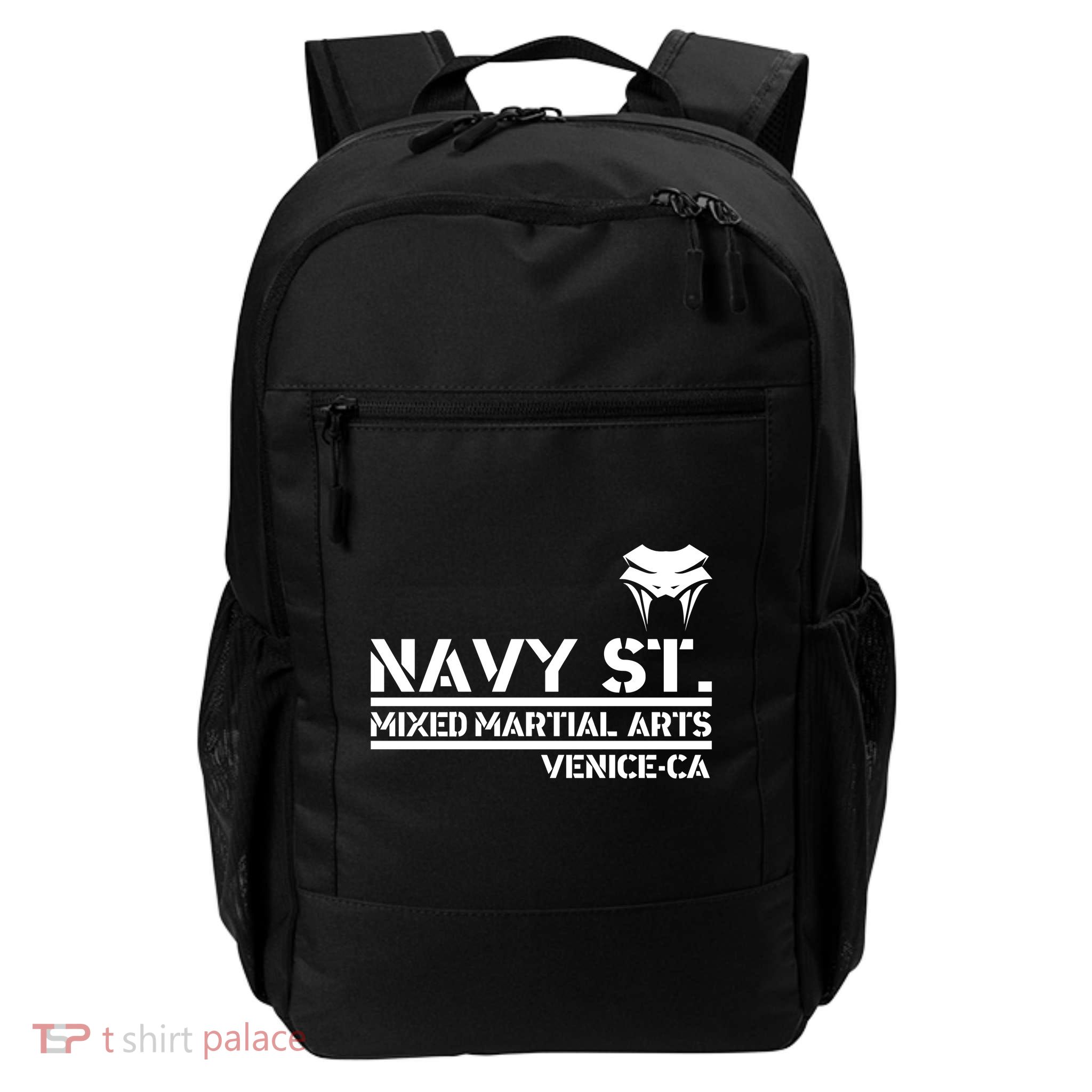 Navy St Mix Martial Arts Venice California Snake Logo Backpack