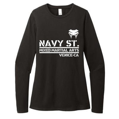 Navy St Mix Martial Arts Venice California Snake Logo Womens CVC Long Sleeve Shirt