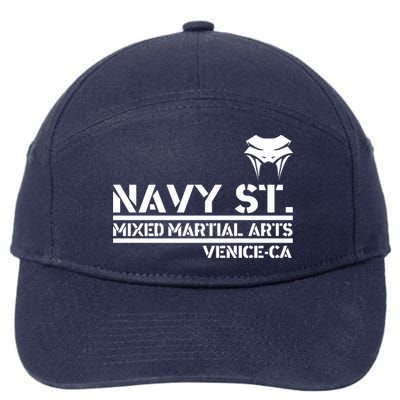Navy St Mix Martial Arts Venice California Snake Logo 7-Panel Snapback Hat