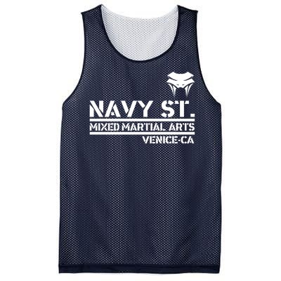 Navy St Mix Martial Arts Venice California Snake Logo Mesh Reversible Basketball Jersey Tank