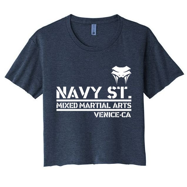 Navy St Mix Martial Arts Venice California Snake Logo Crop Top