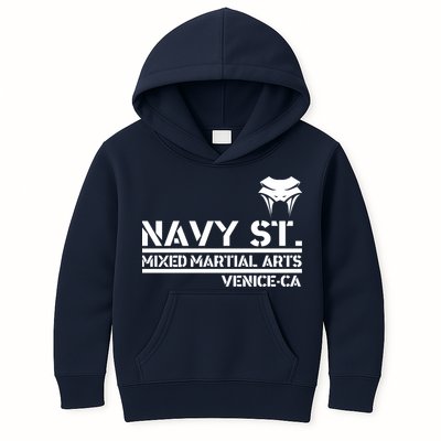 Navy St Mix Martial Arts Venice California Snake Logo Kids Hoodie
