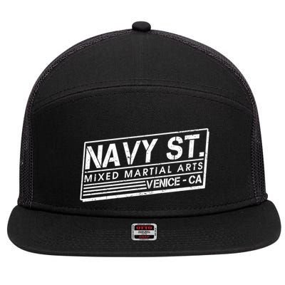 Navy St Mixed Martial Arts Venice Ca 7 Panel Mesh Trucker Snapback Hat