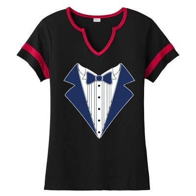 Navy Tux Tuxedo Ladies Halftime Notch Neck Tee