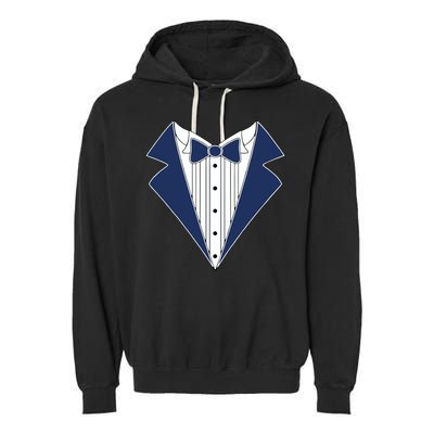 Navy Tux Tuxedo Garment-Dyed Fleece Hoodie