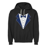 Navy Tux Tuxedo Garment-Dyed Fleece Hoodie
